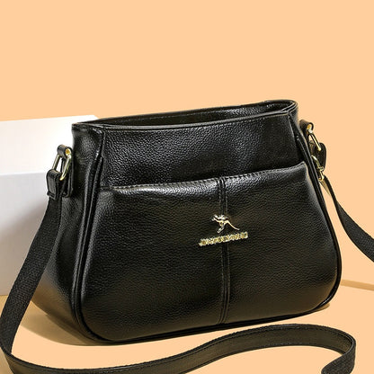 👜👜Νέα τσάντα χιαστί από γνήσιο δέρμα για την άνοιξη του 2026. Τσάντα ώμου μεγάλης χωρητικότητας.