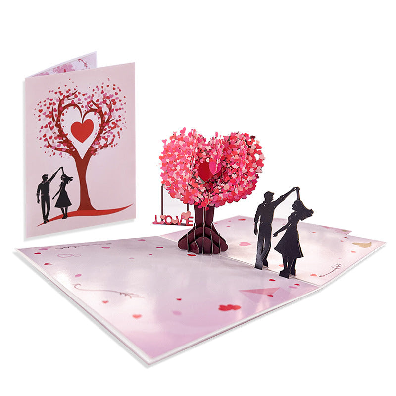 💕2 σετ για 25 ευρώ💞Κάρτα για την Ημέρα του Αγίου Βαλεντίνου: Τρισδιάστατη ευχετήρια κάρτα με δέντρο σε σχήμα καρδιάς