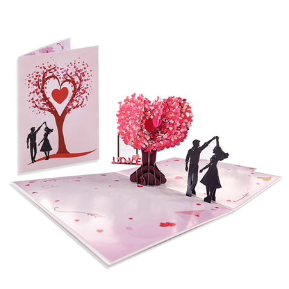 💕2 σετ για 25 ευρώ💞Κάρτα για την Ημέρα του Αγίου Βαλεντίνου: Τρισδιάστατη ευχετήρια κάρτα με δέντρο σε σχήμα καρδιάς