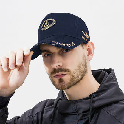 30% ΕΚΠΤΩΣΗ🧢☀️🔥Αυθεντικό καπέλο μπέιζμπολ με μεταλλικό λογότυπο Anchor, Πεντάφυλλο καπέλο προστασίας από τον ήλιο, Ψηλή σόλα