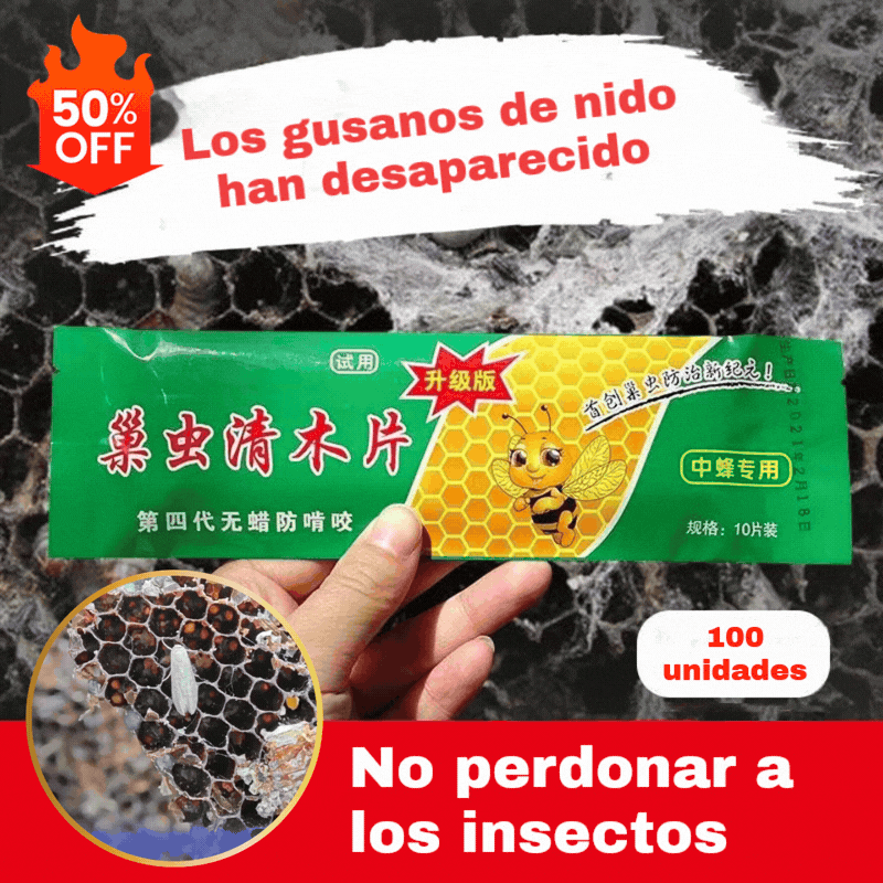 🐝【50 τεμάχια】Καθαρισμός πιάτων για κυψέλες | Ειδικό για μέλισσες | Εξαλείφει τους σκώρους, τις προνύμφες και τα παράσιτα χωρίς να αφήνει ίχνη