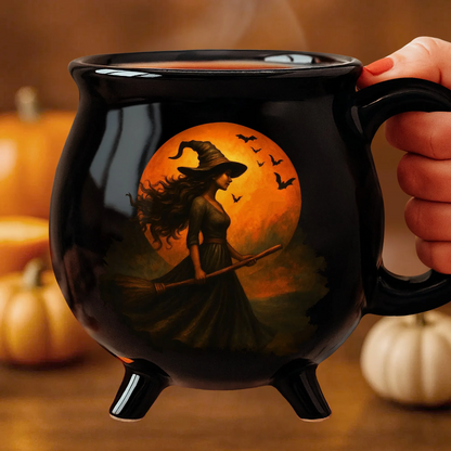 🧙‍♀️🎃🔥🔥Δημιουργική και μοναδική κούπα με πολύτιμους λίθους σε σχήμα καζάνι μάγισσας