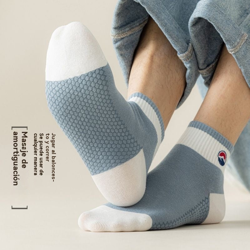 【10 ζευγάρια】🧦🌈Ανδρικές αθλητικές κάλτσες μεσαίας γάμπας, αναπνεύσιμες και απορροφητικές του ιδρώτα