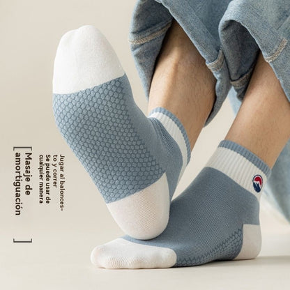 【10 ζευγάρια】🧦🌈Ανδρικές αθλητικές κάλτσες μεσαίας γάμπας, αναπνεύσιμες και απορροφητικές του ιδρώτα