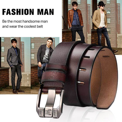 📢😍【Αγοράστε 1 και πάρτε 1 δωρεάν】δύο για 27 €——Μέση τιμή 13.5 ευρώ🔥Υψηλής ποιότητας ρετρό ανδρική ζώνη, κατασκευασμένη από γνήσιο τζιν και δέρμα, απλή και κομψή.