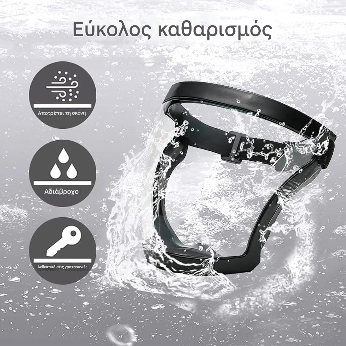Πλήρης ασπίδα προσώπου από πλαστικό, προστατευτικός εξοπλισμός ασφαλείας, κατάλληλη για unisex χρήση