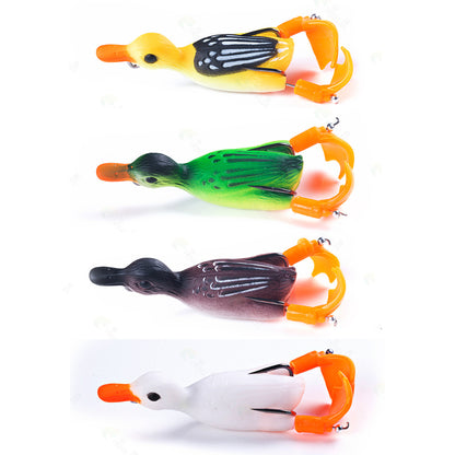 🎣🦆Βιονικό δόλωμα ψαριών με περιστρεφόμενο διπλό αγκίστρι σε σχήμα πάπιας