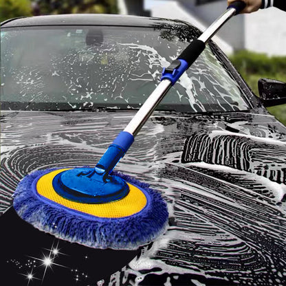 🚗ΕΚΠΤΩΣΗ ΤΩΡΑ! 🧽 Ανθεκτική σφουγγαρίστρα πλυσίματος αυτοκινήτου με μακριά λαβή από αλουμίνιο – Μαλακή μικροΐνη, χωρίς γρατσουνιές και ρυθμιζόμενο μήκος ✨