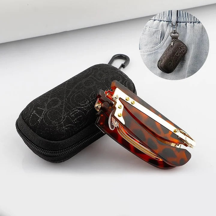 🔥Πτυσσόμενα γυαλιά ανάγνωσης με αντι-μπλε φως και θήκη