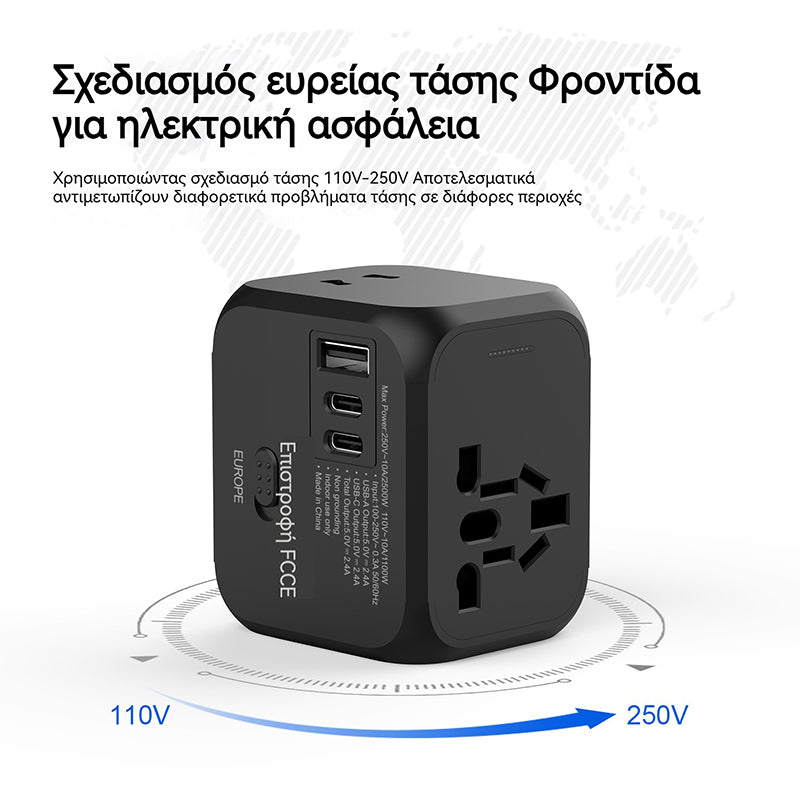 🔌🔋✈️🔥DIY Διεθνής πολυλειτουργικός μετατροπέας πρίζας