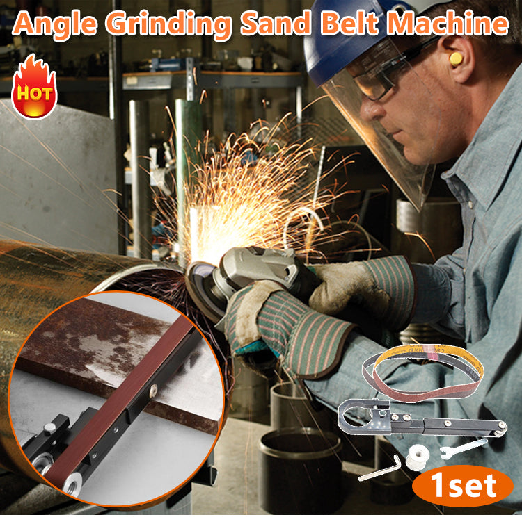 🛠🧰Τροποποιημένος γωνιακός τροχός που μετατράπηκε σε πολυλειτουργικό τριβείο με ταινία 【1 σετ μηχανής λείανσης με ταινία + 10 ανταλλακτικές ταινίες λείανσης】