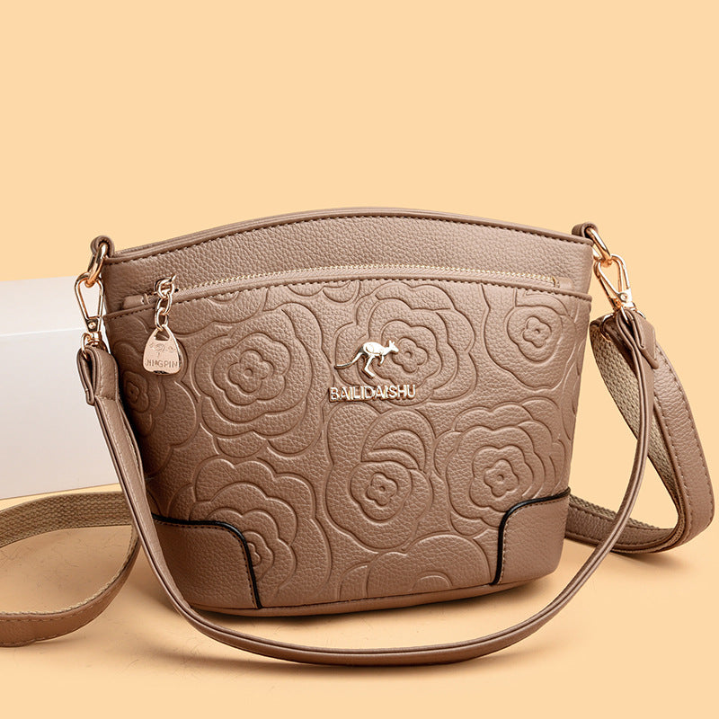 👜✨Δερμάτινη τσάντα με ανάγλυφο σχέδιο | Κομψότητα για κάθε εμφάνιση