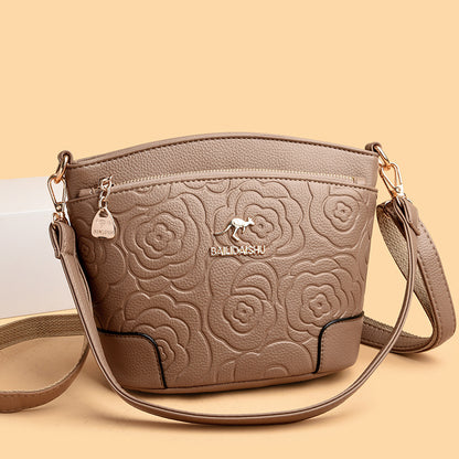 👜✨Δερμάτινη τσάντα με ανάγλυφο σχέδιο | Κομψότητα για κάθε εμφάνιση