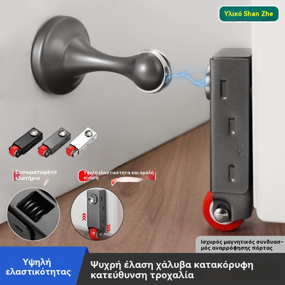 👍👍 【Ρόδες στήριξης + μάνδαλο πόρτας + αξεσουάρ εγκατάστασης】1 σετ 24€--Αναβαθμισμένοι τροχοί με ελατήριο και απορρόφηση κραδασμών. Αθόρυβοι, βαρέως τύπου τροχοί με ισχυρό μαγνητικό κλείστρο πόρτας.
