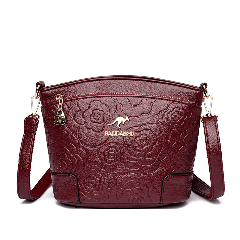 👜✨Δερμάτινη τσάντα με ανάγλυφο σχέδιο | Κομψότητα για κάθε εμφάνιση
