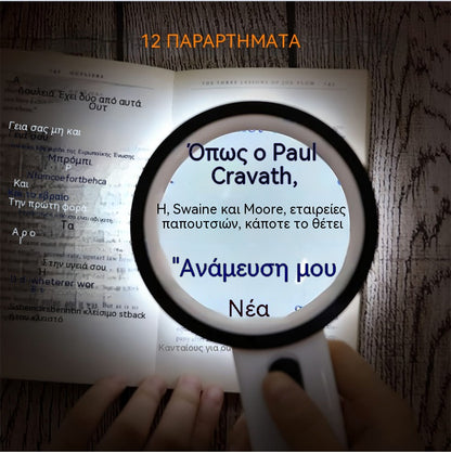 😎😎Αυτός ο φορητός μεγεθυντικός φακός 30x διαθέτει φως ανάγνωσης χάρτη και είναι κατάλληλος για χρήση από ηλικιωμένους, σε γραφεία, στο σπίτι και σε ταξίδια.