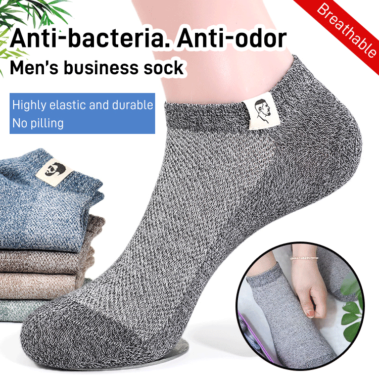 🧦【10 ζευγάρια】（35-42）Ανδρικές καλοκαιρινές αναπνεύσιμες αποσμητικές κάλτσες.