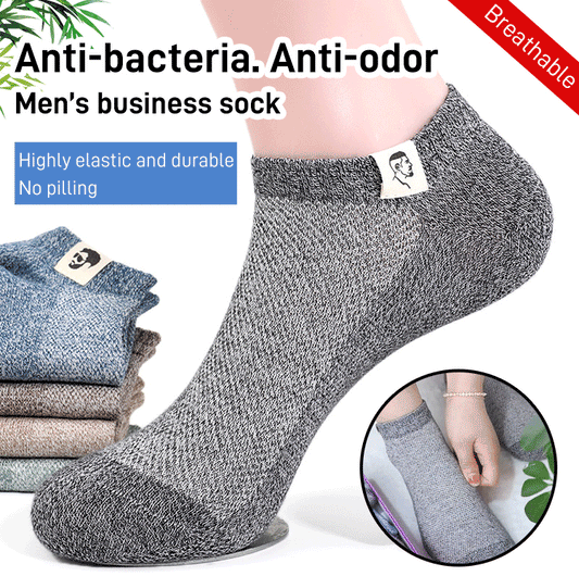 🧦【10 ζευγάρια】（35-42）Ανδρικές καλοκαιρινές αναπνεύσιμες αποσμητικές κάλτσες.