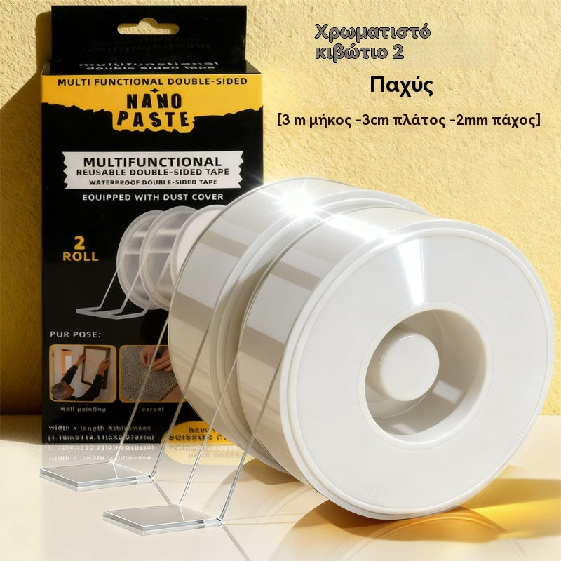 💧 【2 τόμοι】Νανοκολλητική διπλής όψης, υψηλού ιξώδους, διαφανής ακρυλική ταινία, αδιάβροχη, ανθεκτική στη σκόνη