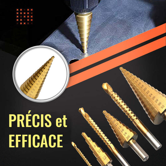 🖋🔩Σετ τρυπανιών HSS με επικάλυψη τιτανίου【6Pcs】