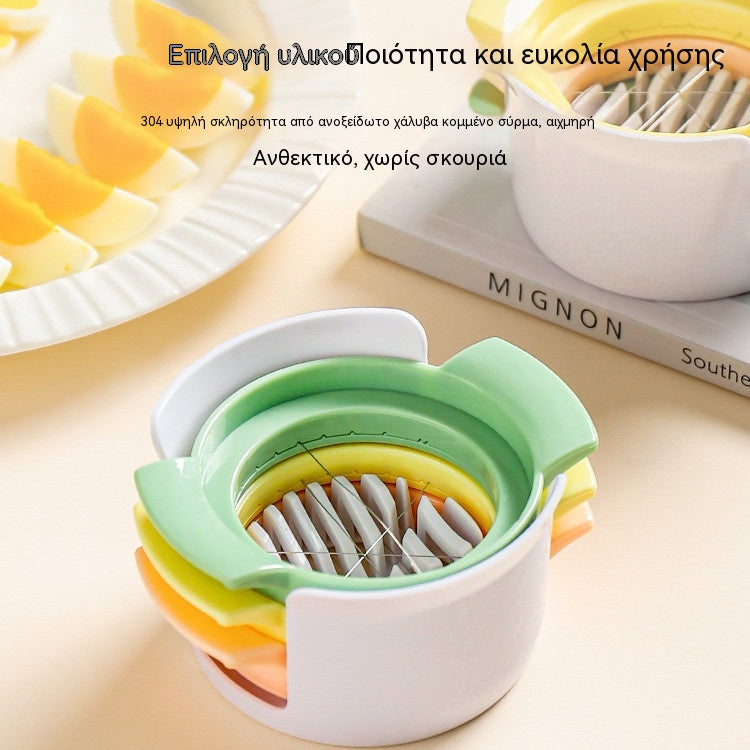 【Αγοράστε ένα και πάρτε ένα δωρεάν】🍳 Πολυλειτουργικός κόφτης αυγών 3 σε 1, κόψε αυγά εύκολα και όμορφα