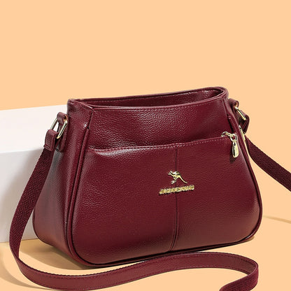 👜👜Νέα τσάντα χιαστί από γνήσιο δέρμα για την άνοιξη του 2026. Τσάντα ώμου μεγάλης χωρητικότητας.