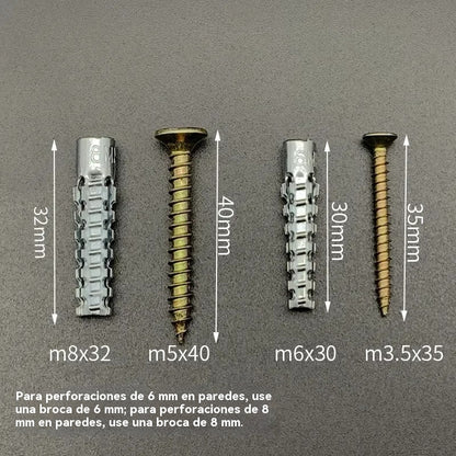 【Τρύπα 6 mm + 8 mm – 50 άγκυρες κάθε μεγέθους, συνολικά 100 άγκυρες + βίδες】—— 24€【100 σετ】🔩 Εξαιρετικά ισχυρή οδοντωτή μεταλλική αγκύρωση για σταθερές στερεώσεις σε οποιονδήποτε τοίχο