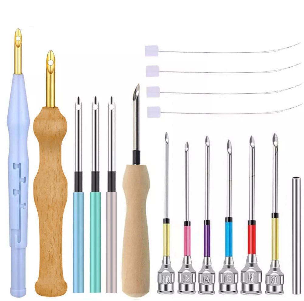 【17 PCS】🪡👌Σετ εργαλείων πλεξίματος και κεντήματος DIY