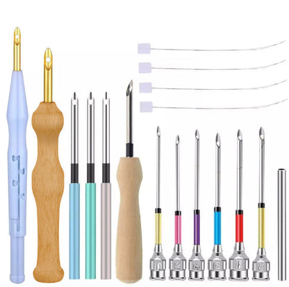 【17 PCS】🪡👌Σετ εργαλείων πλεξίματος και κεντήματος DIY