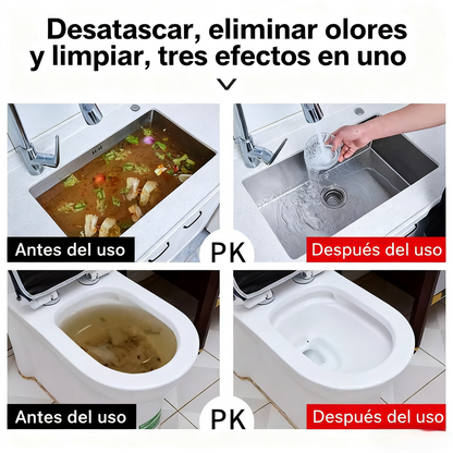 🛁💦【Αγοράστε 1 και πάρτε 1 δωρεάν】🌟Καθαριστικό νεροχύτη και αποχέτευσης: Αφρός υψηλής πυκνότητας από εκχυλίσματα και αποσυντιθέμενα ένζυμα.