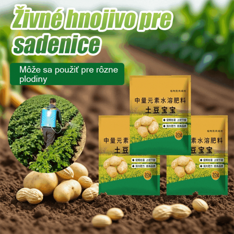 🥔🌱 【🔹 10 συσκευασίες για 21€】Διαλυτό φυλλώδες λίπασμα "Miracle Potato" | Κατάλληλο για πατάτες, φιστίκια, γλυκοπατάτες, ραπανάκια, taro και κρεμμύδια - προάγει την ανάπτυξη των ριζών και αυξάνει την απόδοση