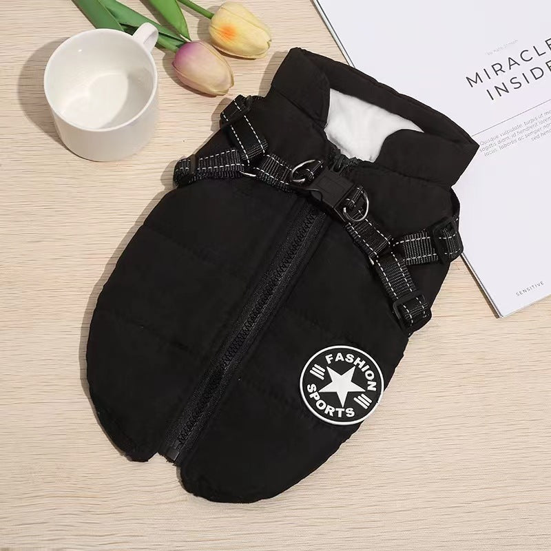 🐕‍🦺【50% έκπτωση】Φθινοπωρινή/χειμερινή στολή σκι για κατοικίδια, αδιάβροχο και ζεστό βαμβακερό μπουφάν για σκύλους