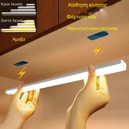 🎁Τελευταία Ημέρα Προσφορών 49% ΕΚΠΤΩΣΗ💡Μαγνητικά Επαναφορτιζόμενα Φώτα LED με Έξυπνο Αισθητήρα χωρίς Τρυπήματα