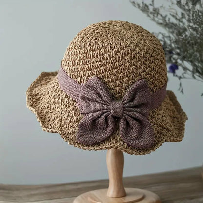 🎀 50% έκπτωση 👒 | Ρετρό ψάθινο καπέλο με παπιγιόν – πτυσσόμενο και αναπνεύσιμο, απαραίτητο για το καλοκαίρι