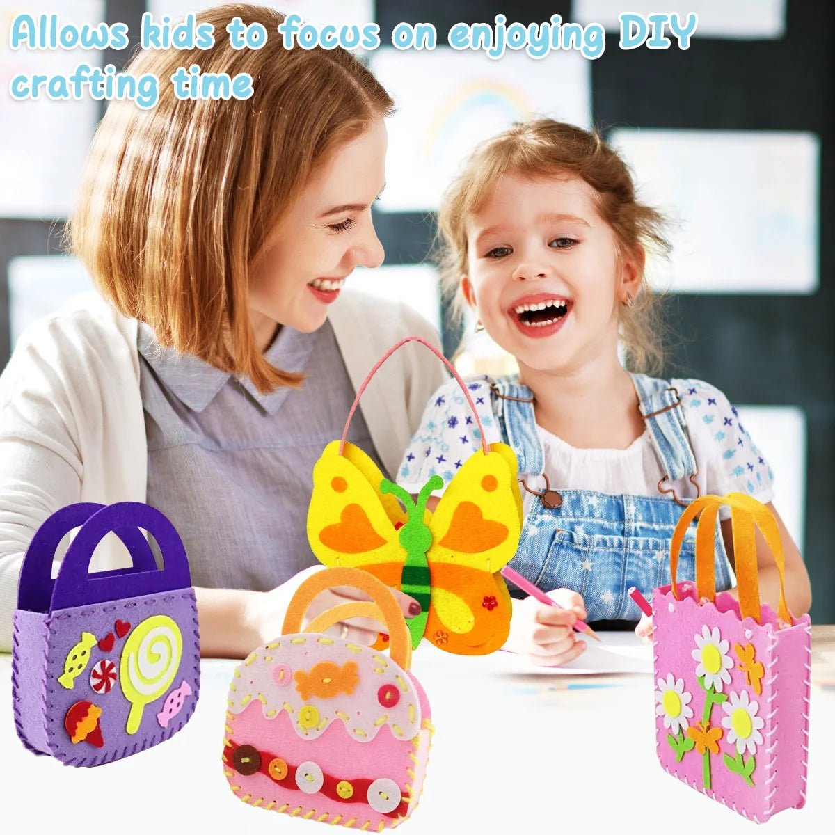 【30%OFF】🔥【 8 τεμάχια για 24 ευρώ】🥰Φτιαγμένες χειροποίητες παιδικές τσάντες από μη υφασμένο ύφασμα, το καλύτερο δώρο για παιδιά🎁