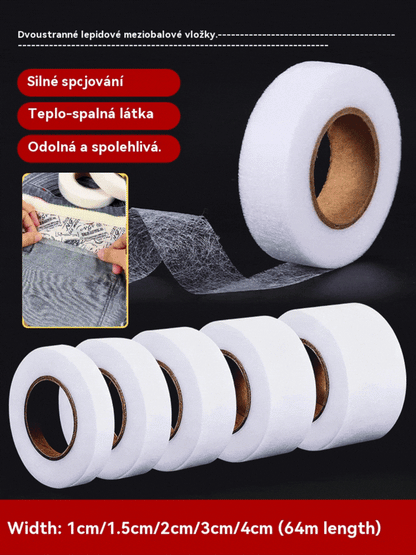 💟【Σετ 3 τεμαχίων】Φτιαγμένο πανί σιδερώματος, αυτοκόλλητο διπλής όψης, εύτηκτο φύλλο