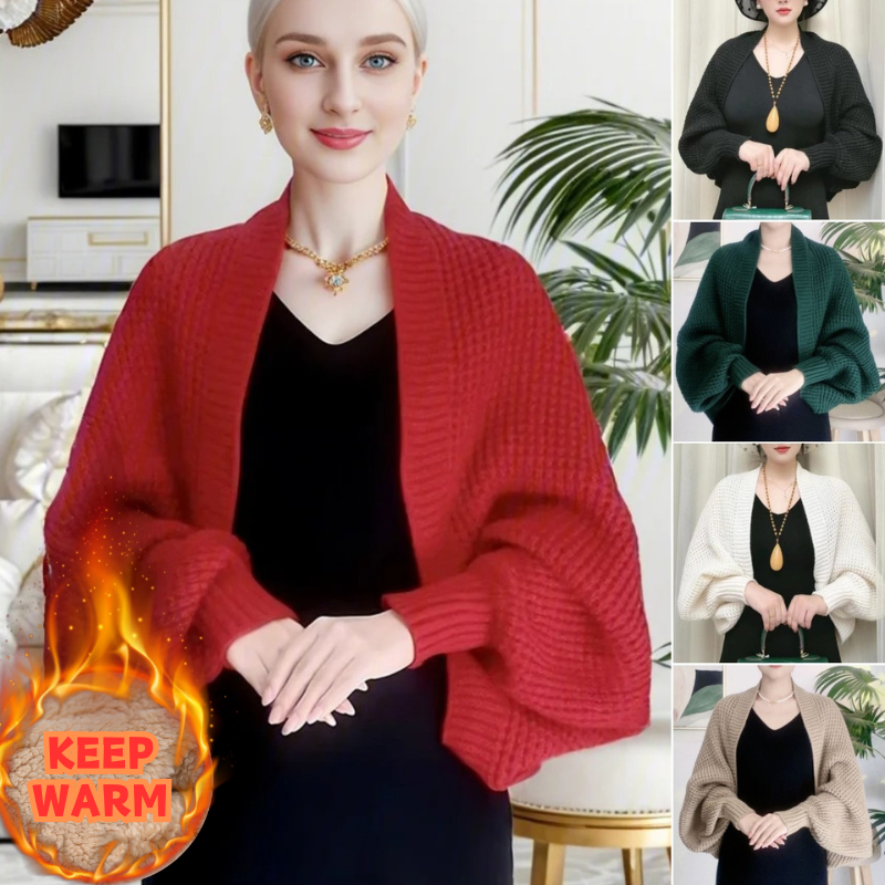 🔥Φθινόπωρο και χειμώνα νέο μαλακό πλεκτό ζεστό ζακέτα σάλι