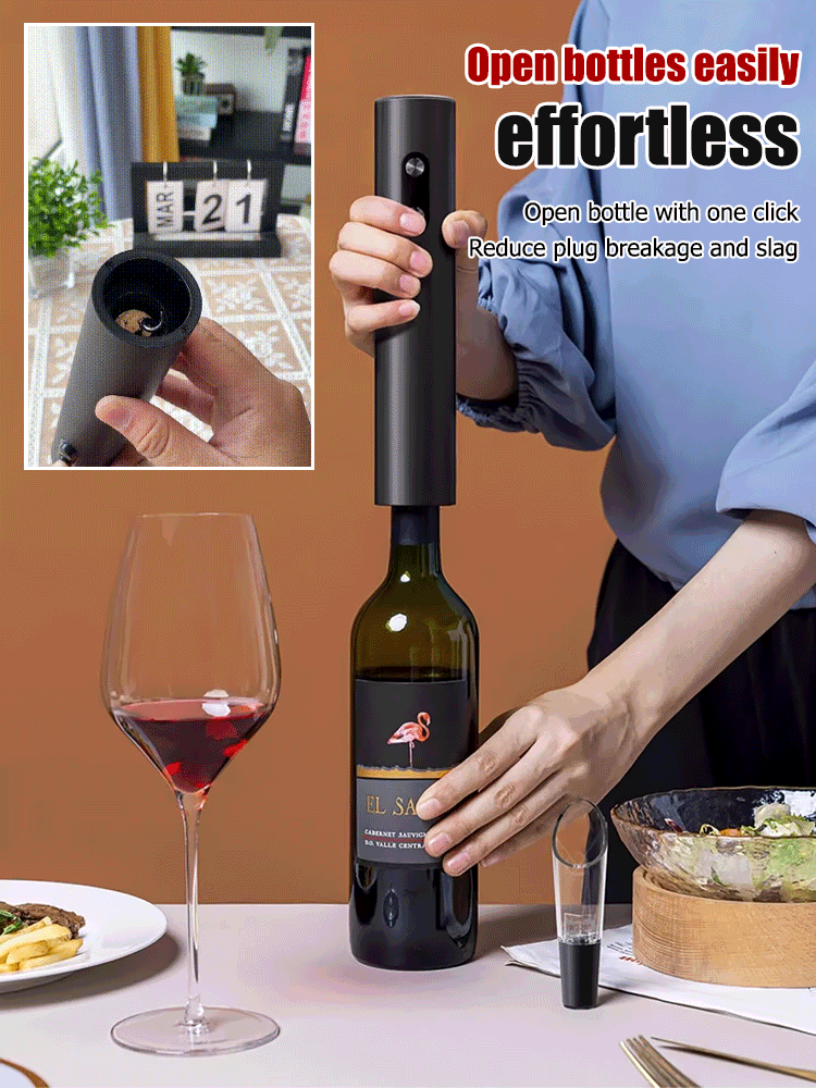🍷Σετ ηλεκτρικών ανοιχτηριών κρασιού🎁 Τέλειο δώρο για κάποιον που αγαπά το κρασί.