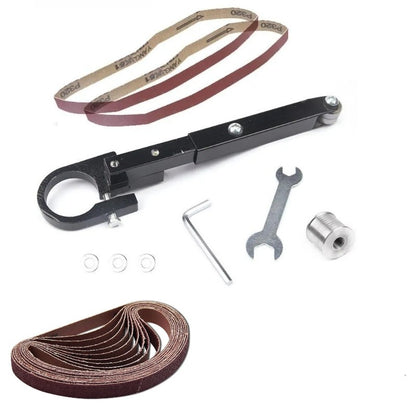 🛠🧰Τροποποιημένος γωνιακός τροχός που μετατράπηκε σε πολυλειτουργικό τριβείο με ταινία 【1 σετ μηχανής λείανσης με ταινία + 10 ανταλλακτικές ταινίες λείανσης】