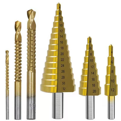 🖋🔩Σετ τρυπανιών HSS με επικάλυψη τιτανίου【6Pcs】