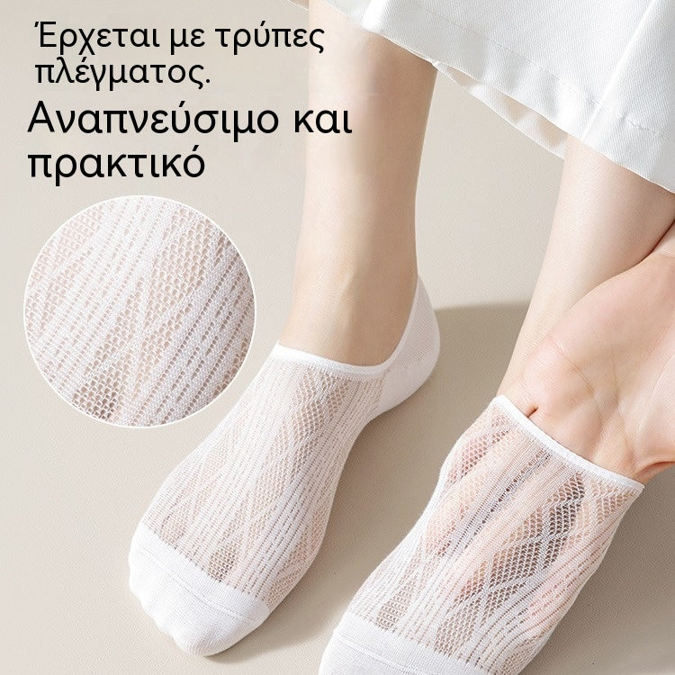 16 ζευγάρια για 23 ευρώ- 2 ζευγάρια από κάθε χρώμα--Λεπτές, αντιολισθητικές και ανθεκτικές στη φτέρνα κάλτσες σκαφών για το καλοκαίρι