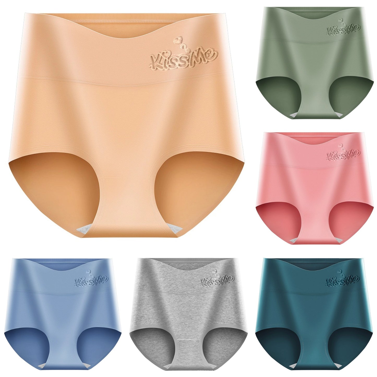 💖🩲【Σετ 6 τεμαχίων】Ψηλόμεσο αρματωτήρι γλουτών από βαμβάκι υψηλής ποιότητας【45-105 KG】