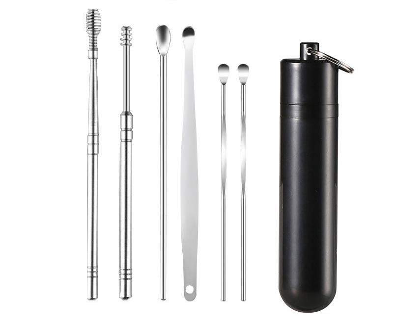 【Αγοράστε 1 και πάρτε 1 δωρεάν】Δύο για €22【11 ευρώ ανά τεμάχιο】👂Σετ εργαλείων αφαίρεσης κεριού αυτιών 6 τεμαχίων με σωλήνα αποθήκευσης | Πλήρες σετ φροντίδας αυτιών – Εργαλείο έξι σε ένα! 👂