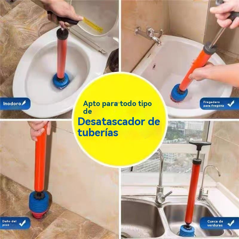 🚽Desatascador de inodoro resistente: potente succión, diseño antisalpicaduras, duradero y fácil de guardar.🧹