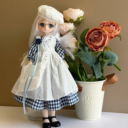 🔥✨Εξαιρετικό σετ κούκλας 30 cm., μονή κούκλα, με γυαλιά.