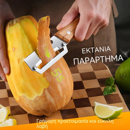 【30%OFF】Ένα σετ 4 τεμαχίων κοστίζει μόνο 22 ευρώ🍴✨ Πολυλειτουργικός αποφλοιωτής λαχανικών κουζίνας