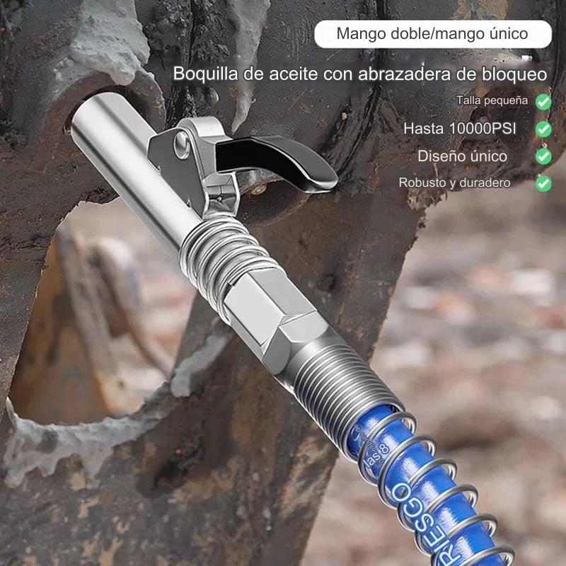 🛒2 τεμάχιο 25 ευρώ【Συσκευασία 2】 Εγχυτήρας λαδιού υψηλής πίεσης τύπου σφιγκτήρα