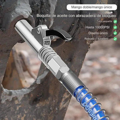 🛒2 τεμάχιο 25 ευρώ【Συσκευασία 2】 Εγχυτήρας λαδιού υψηλής πίεσης τύπου σφιγκτήρα