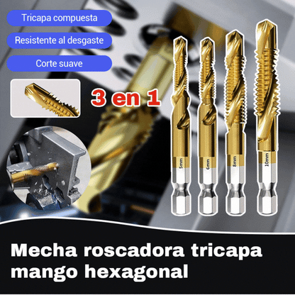 🛠️🎁【6 τεμάχια για 25 ευρώ】👨‍🏭 Τα τρυπάνια με σύνθετο σπείρωμα μπορούν να χρησιμοποιηθούν για τρύπημα και κοπή, έχουν σχεδιασμό διπλής χρήσης και αυτοτρύπησης, κατάλληλα για εγκατάσταση και κατεργασία.