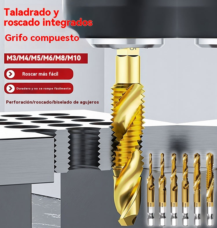 🛠️🎁【6 τεμάχια για 25 ευρώ】👨‍🏭 Τα τρυπάνια με σύνθετο σπείρωμα μπορούν να χρησιμοποιηθούν για τρύπημα και κοπή, έχουν σχεδιασμό διπλής χρήσης και αυτοτρύπησης, κατάλληλα για εγκατάσταση και κατεργασία.